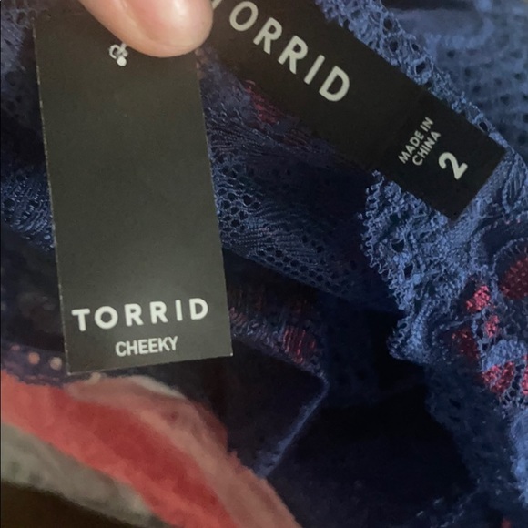 TORRID Hipster Cheeky Cross Dyed Lace Panties - Picture 4 of 4